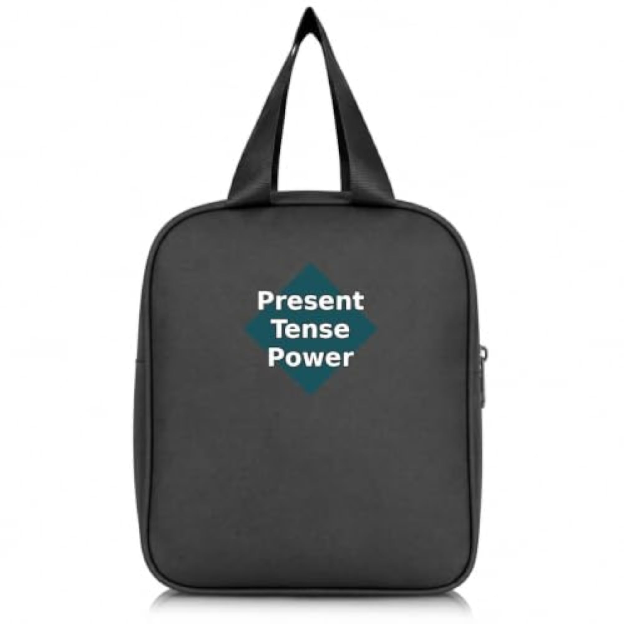 Chic Portable Lunch Bag with Zipper Closure and Front Pocket